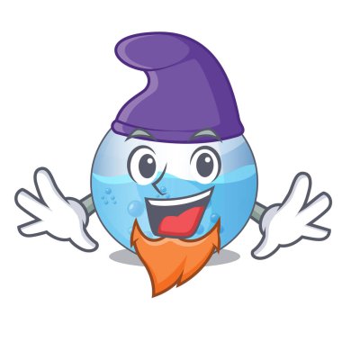 Elf kase akvaryum ile karikatür izole