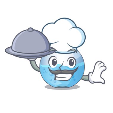 Şef gıda kase akvaryumda karakter şekli ile