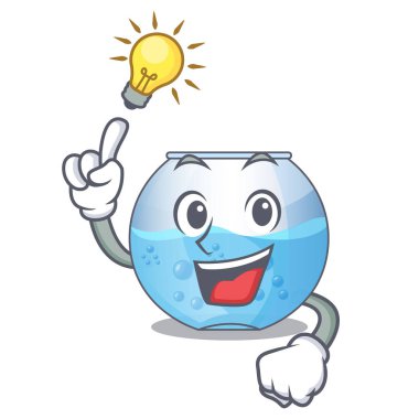 Bir fikir minyatür kase akvaryum şekli Mascot var