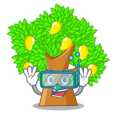 Karikatür şeklinde dalış mango ağacı