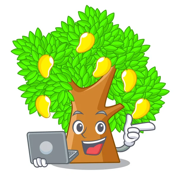 Con árbol de mango portátil aislado con la mascota — Archivo Imágenes Vectoriales