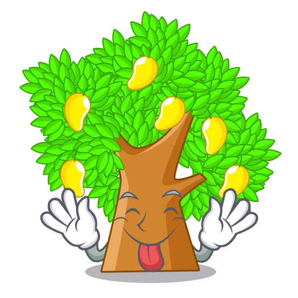 BELJE zabawka kreskówka mango drzewa powyżej tabeli — Wektor stockowy