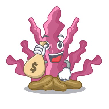 Karakter şekli ile para çantası pembe yosun