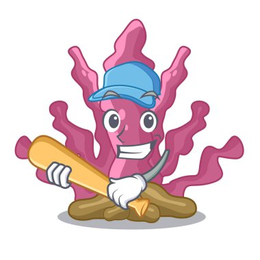 İskambil beyzbol pembe deniz yosunu karakter şekli