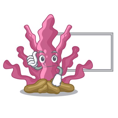 Başparmak yukarıya Pano pembe yosun karakter şekli ile