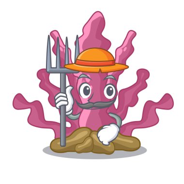 Çiftçi pembe yosun karakter şekli