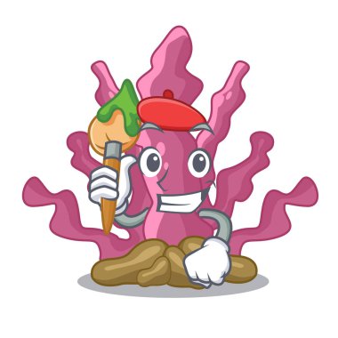 Sanatçı pembe yosun karakter şekli