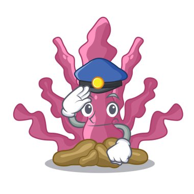 Polis karakter şekli yosununa pembe