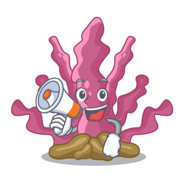 Karakter şekli ile megafon pembe yosun