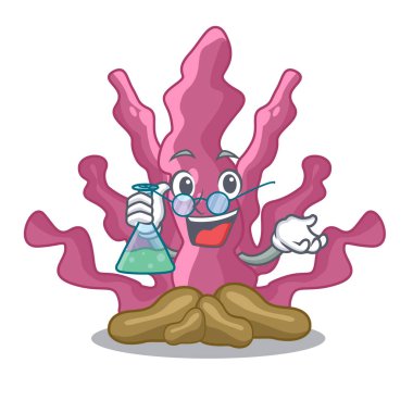 Profesör pembe deniz yosunu karikatürler deniz altında