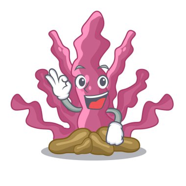 Pembe deniz yosunu karikatürler deniz altında Tamam