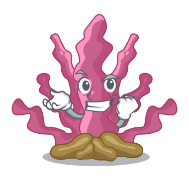 Deniz altında başarılı pembe yosun karikatürler