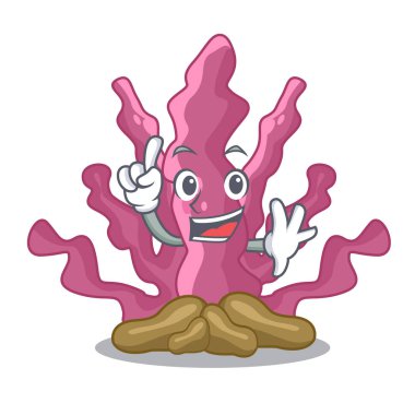 Parmak pembe yosun maskot akvaryum