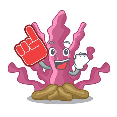 Köpük parmak pembe yosun maskot akvaryum