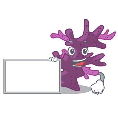 Kurulu mor mercan ile karikatür akvaryum