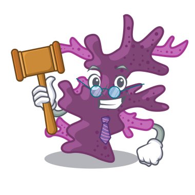 Yargıç mor mercan kayalığı şekil maskot