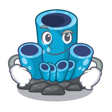 Karakter akvaryum Smirking mavi sünger mercan