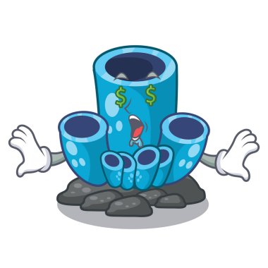 Para göz mavi sünger Mercan Denizi karikatür altında