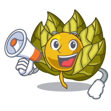 Megafon physalis meyve ile bir çizgi film kase