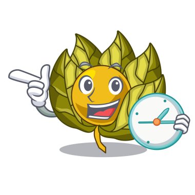 Physalis meyvelerle maskot buzdolabı saati