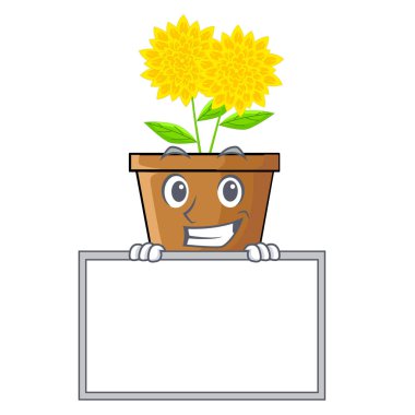 Yönetim Kurulu yıldız çiçeği çiçek karikatür şeklinde sırıtarak