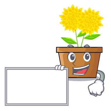 Karikatür şeklinde ile yönetim kurulu dahlia çiçeği