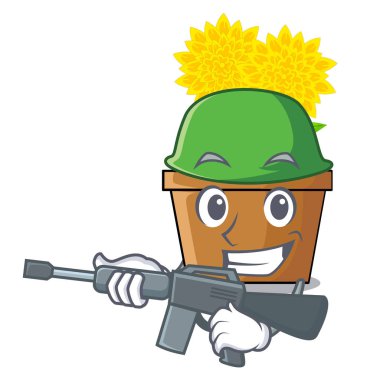 Ordu dahlia çiçeği karikatür şeklinde