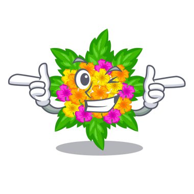 Wink lantana çiçek sopa karikatür kök üzerinde