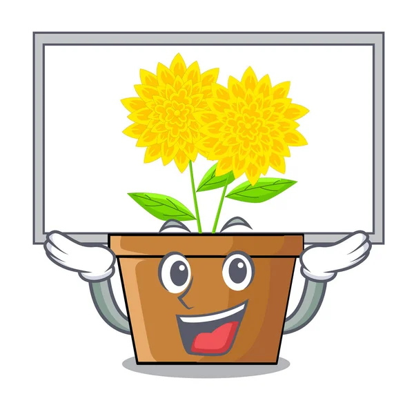 Fel a fórumon dália virág alakú rajzfilm — Stock Vector