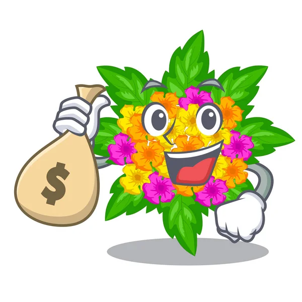 Para çantası lantana çiçeklerle maskot tencere