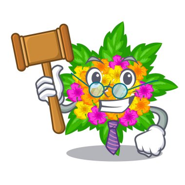 Yargıç lantana çiçek karakteri ile izole