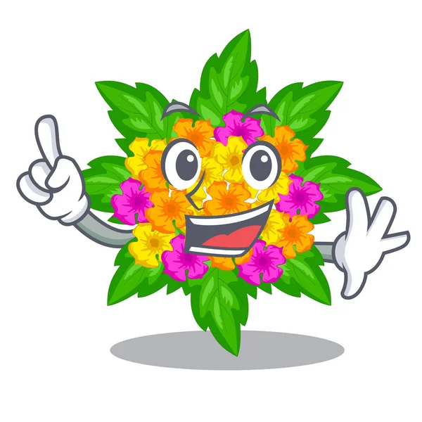 Karakteri ile izole parmak lantana çiçekler