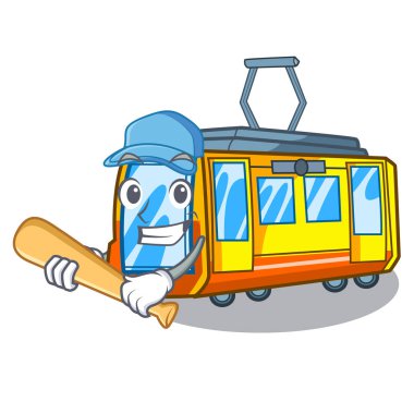 Karakter şeklinde beyzbol elektrikli tren oynamak