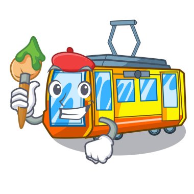 Karakter şeklinde sanatçı elektrikli tren