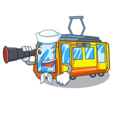 Şekil maskot binoküler elektrikli tren oyuncakları ile denizci