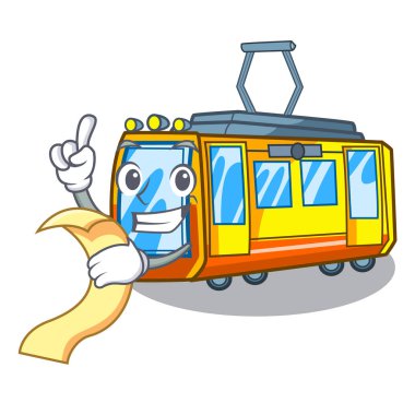 Menü elektrikli tren oyuncakları şekil maskot ile