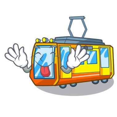 Karikatür şeklinde minyatür elektrikli tren dışarı dil