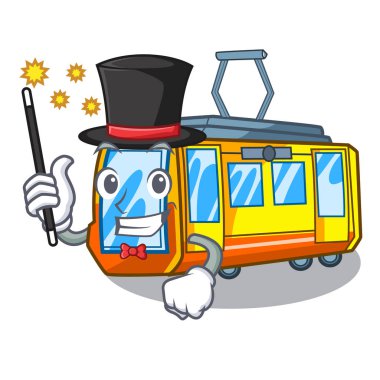 Karikatür şeklinde sihirbaz minyatür elektrikli tren