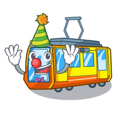 Karikatür şeklinde palyaço minyatür elektrikli tren
