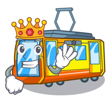 Karikatür şeklinde Kral minyatür elektrikli tren