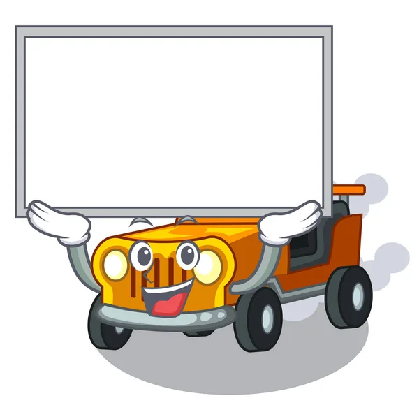 Jeep haut de gamme voiture isolée avec le dessin animé — Image vectorielle