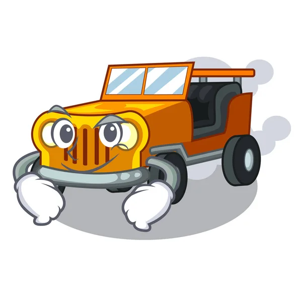 Smirking coche jeep en la forma de la mascota — Archivo Imágenes Vectoriales