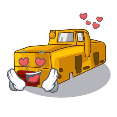 Maskot içinde izole aşk Lokomotive maden