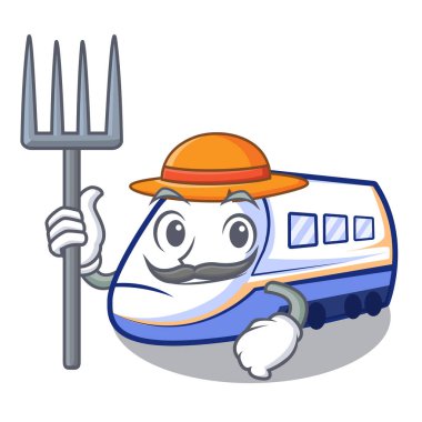 Şekil maskot çiftçi Shinkansen Tren