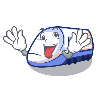 Deli minyatür shinkansen tren çizgi film şeklinde