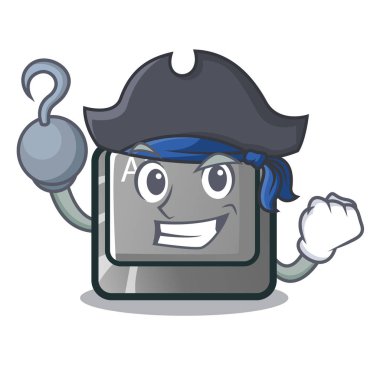 Korsan çizgi film şeklinde alt düğmesini