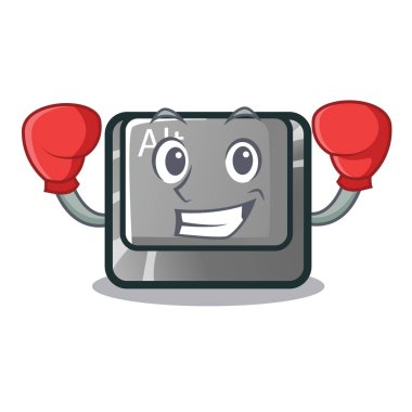 Karikatür şeklinde alt düğmesini boks