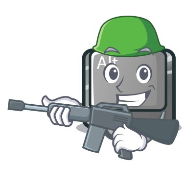 Army alt button in the cartoon shape clipart