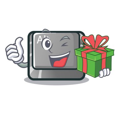 Hediye alt karakter ile düğme klavye bağlı.