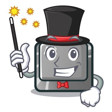 Sihirbaz çizgi film alt düğmesini tablo